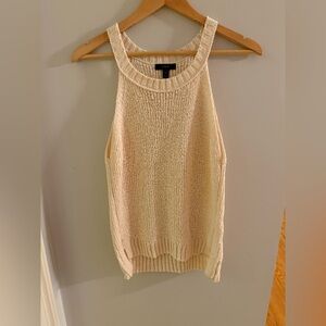 J Crew Mina Halter Tank, Cream Large